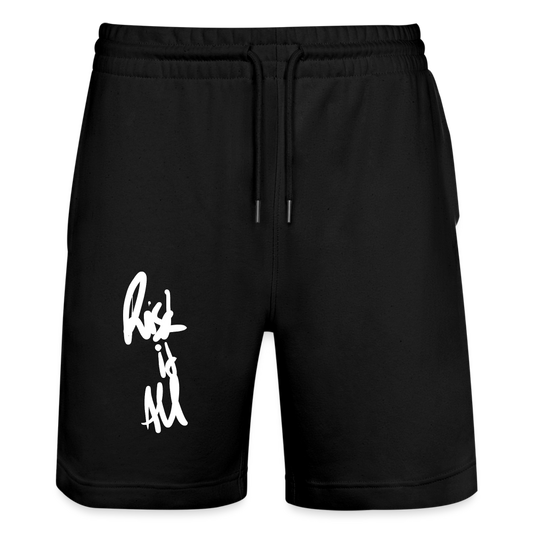 Organic Jogging Shorts - RISK IT ALL - black