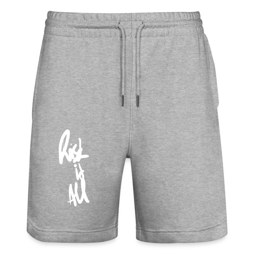 Organic Jogging Shorts - RISK IT ALL - heather grey