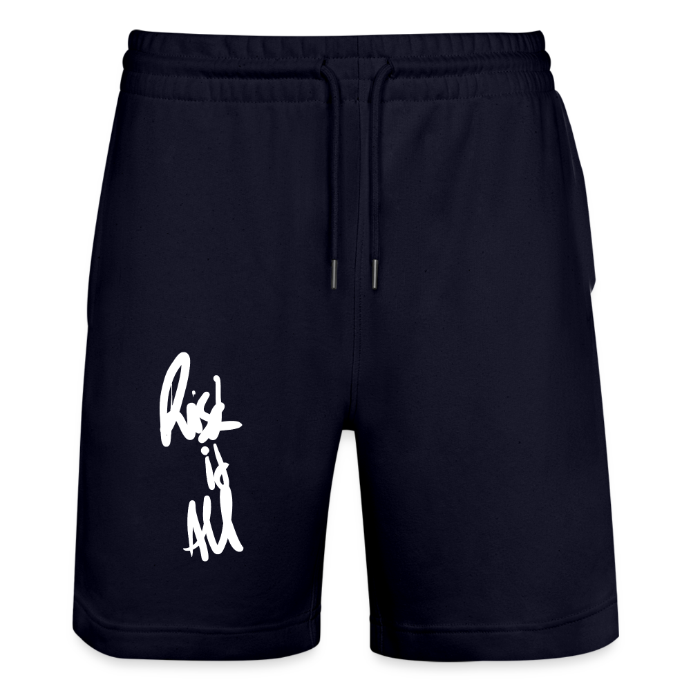 Organic Jogging Shorts - RISK IT ALL - dark navy
