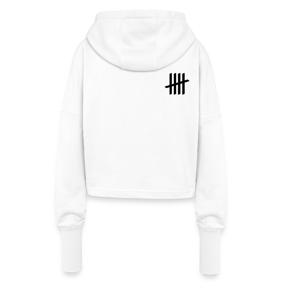 Cropped Hoodie - COUNT.YOUR.LIFE - white