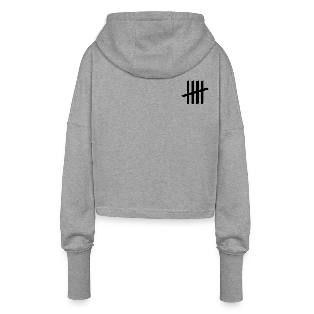 Cropped Hoodie - COUNT.YOUR.LIFE - heather grey