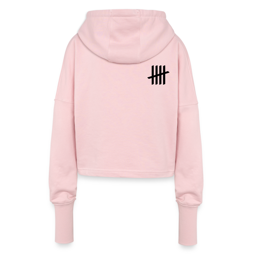 Cropped Hoodie - COUNT.YOUR.LIFE - light pink