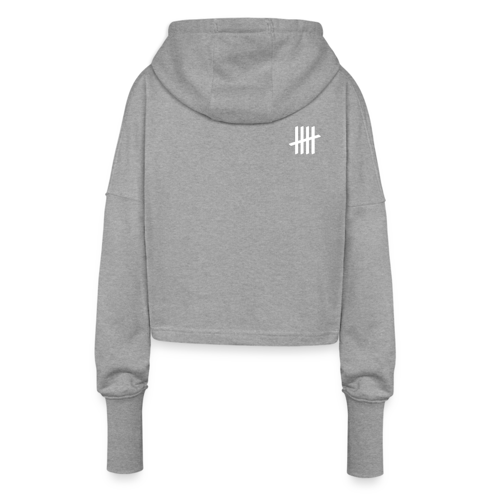 Cropped Hoodie - COUNT.YOUR.LIFE - heather grey