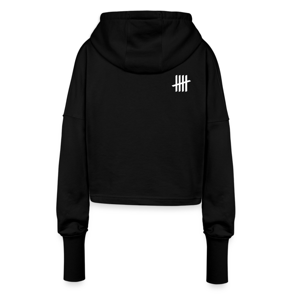 Cropped Hoodie - COUNT.YOUR.LIFE - black