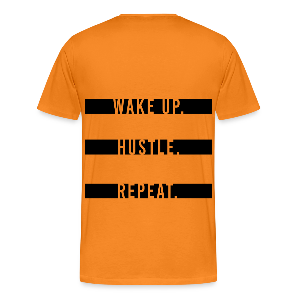 WAKE UP. HUSTLE. REAPEAT. - orange